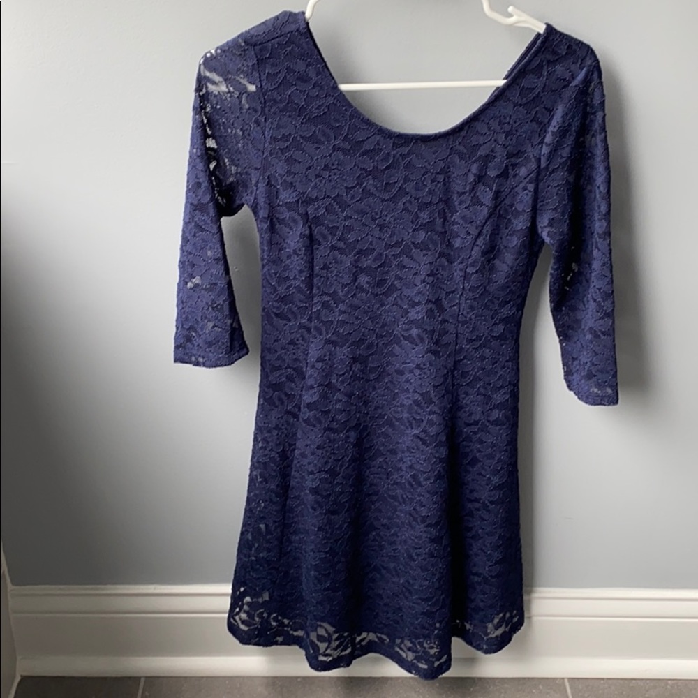 Lush lace navy dress